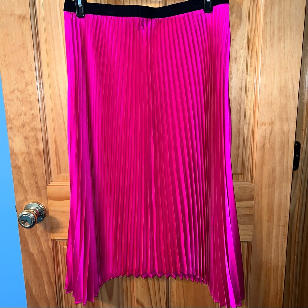 Pink satin skirt